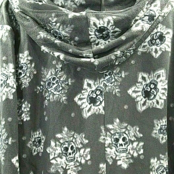 Joe Boxer Skulls Soft 1 Piece Pajama With Hood Men - Picture 5 of 7